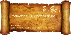 Podhorszky Zseraldina névjegykártya